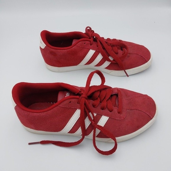 Adidas Neo Maroon Suede Shoes Sneakers Women's Size 6 - Picture 3 of 8